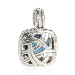 David Yurman Sterling Silver Topaz and Diamond Albion Pendant