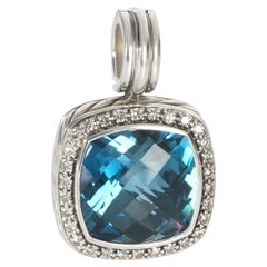 David Yurman Sterling Silver Topaz and Diamond Albion Pendant
