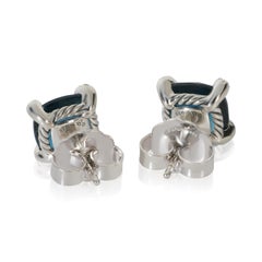 David Yurman Sterling Silver Topaz and Diamond Chatelaine Earrings