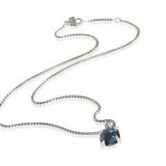 David Yurman Sterling Silver Topaz and Diamond Chatelaine Pendant