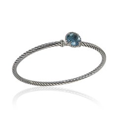 David Yurman Sterling Silver Topaz Chatelaine Bracelet