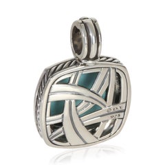 David Yurman Sterling Silver Turquoise and Diamond Albion Pendant