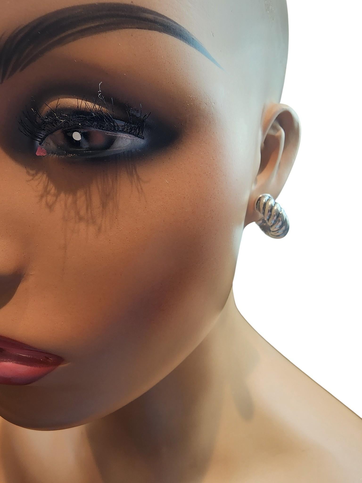 David Yurman - Cerchi in argento con cavo ritorto #22903 in vendita 3