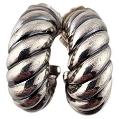 David Yurman Sterling Silver Twisted Cable Hoops #22903 (anneaux torsadés en argent)