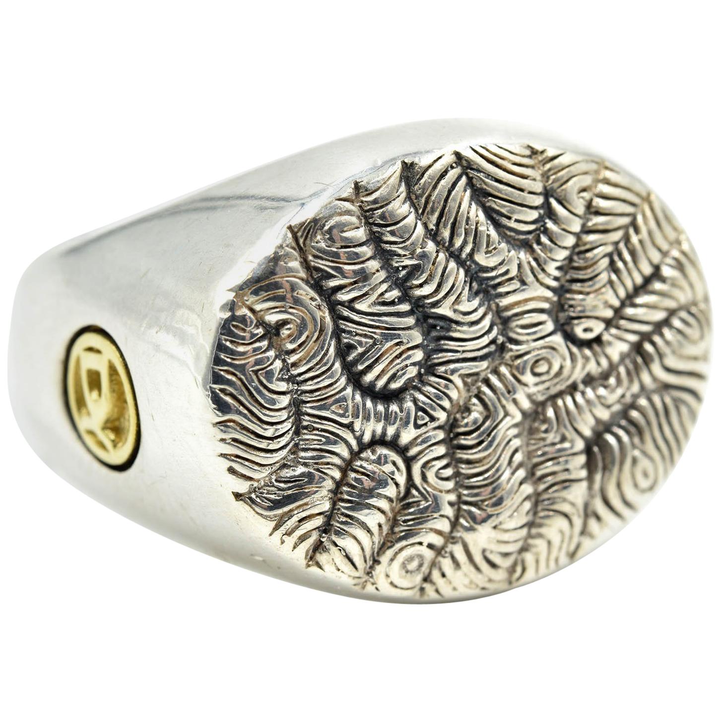 David Yurman Sterling Silver Two-Tone Ring, 20.80 Grams
