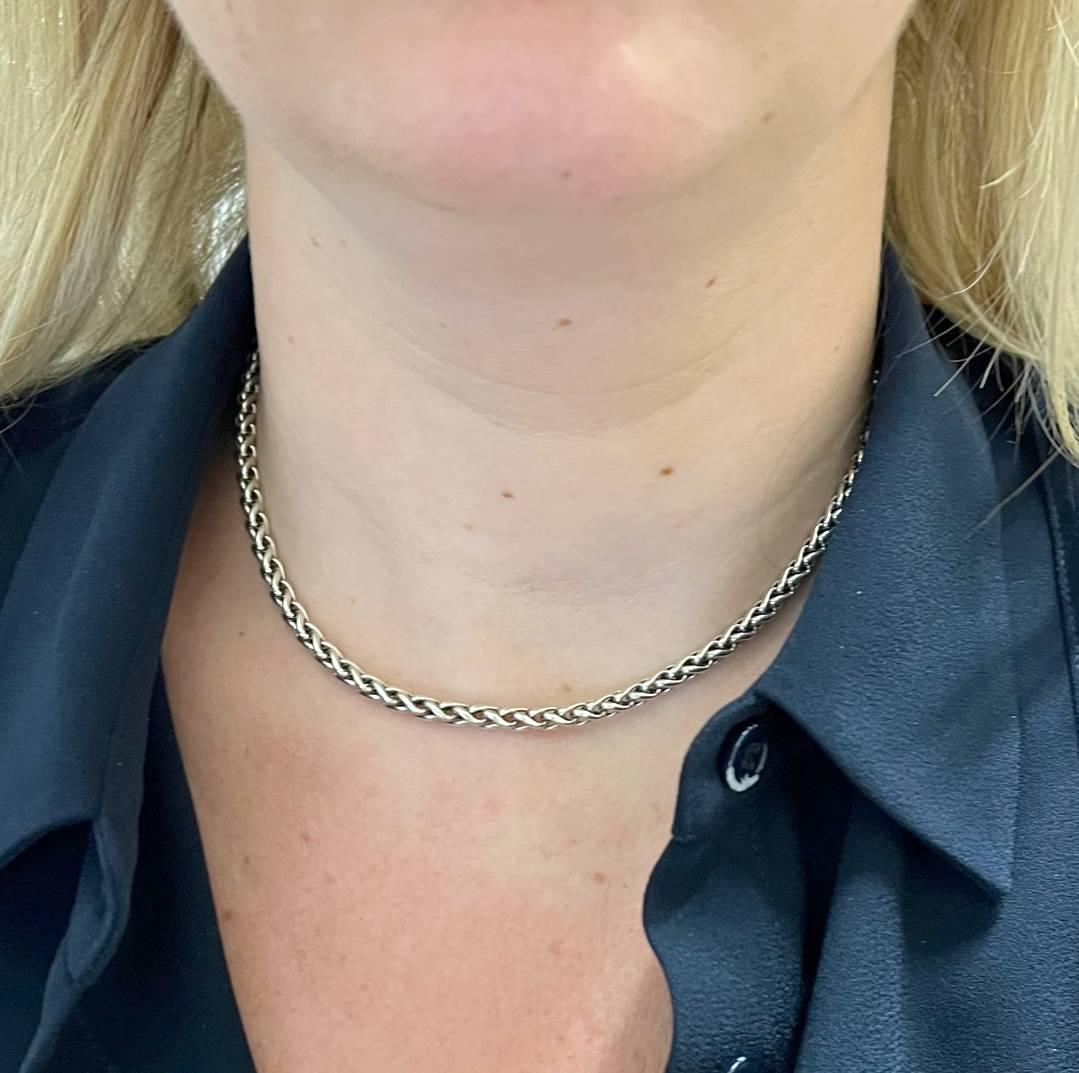 David Yurman Sterling Silver Wheat Chain Necklace 2