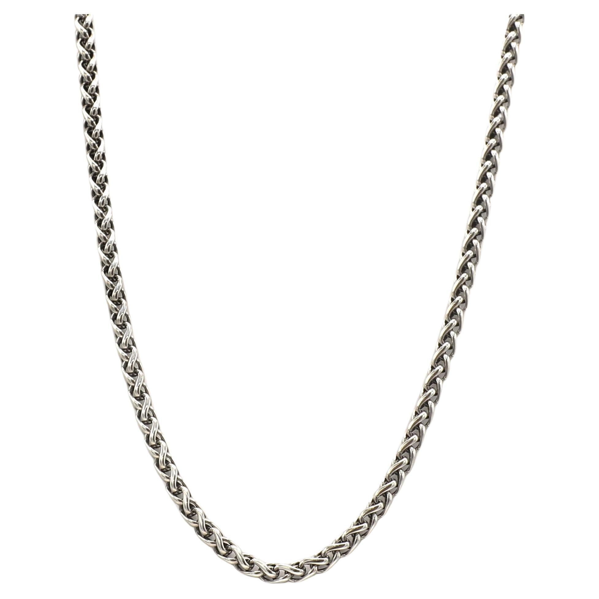 David Yurman Sterling Silver Wheat Chain Necklace