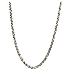 David Yurman Sterling Silver Wheat Chain Necklace