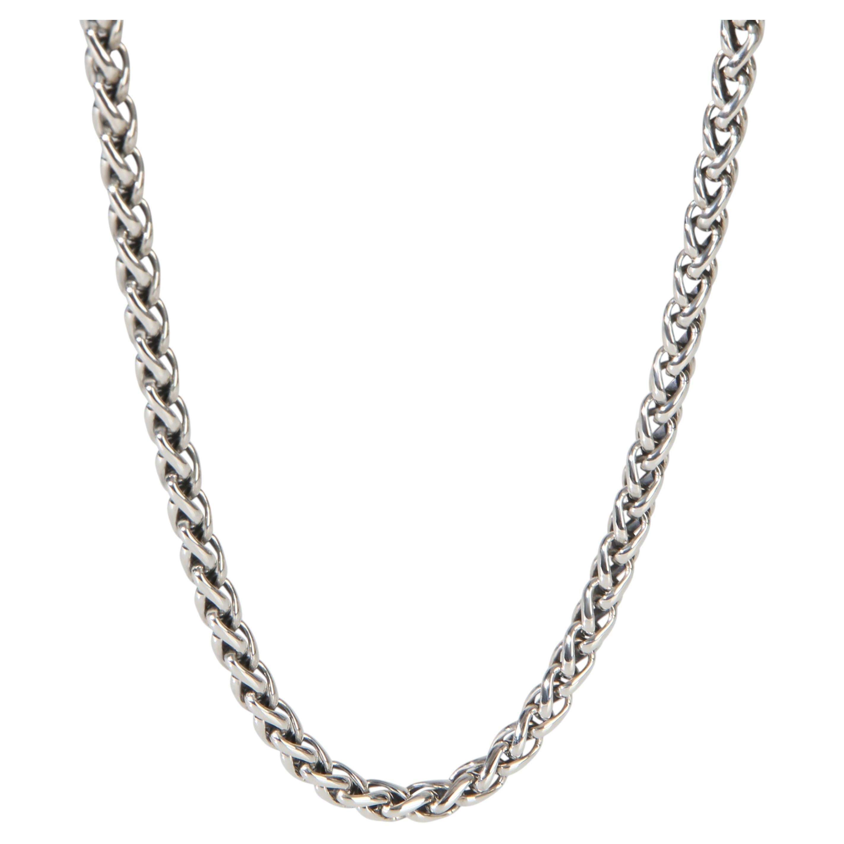 David Yurman Sterling Silver  Wheat Chain Necklace