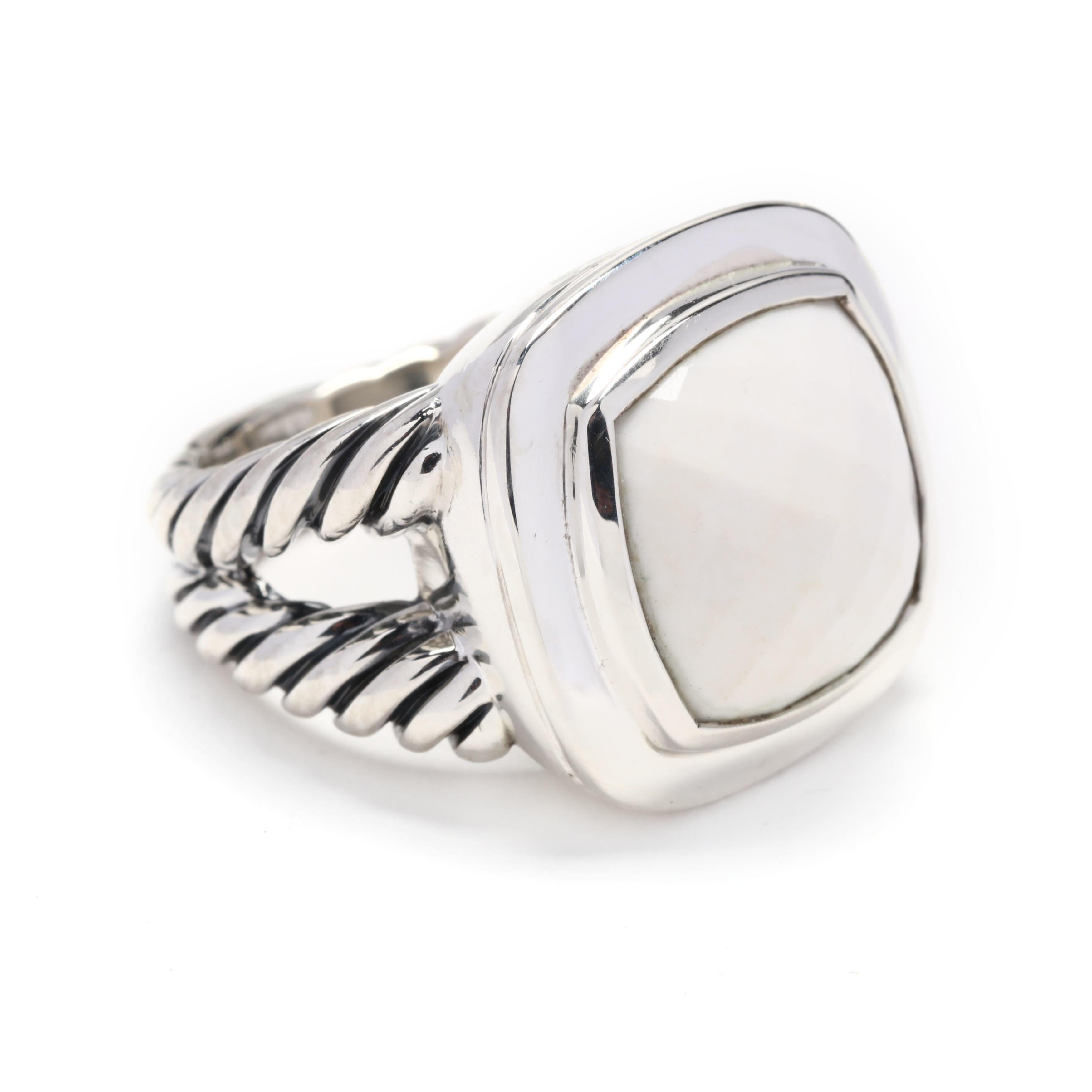 david yurman white agate ring