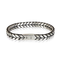 David Yurman Armband aus Sterlingsilber mit gewebten Chevron-Gliedern