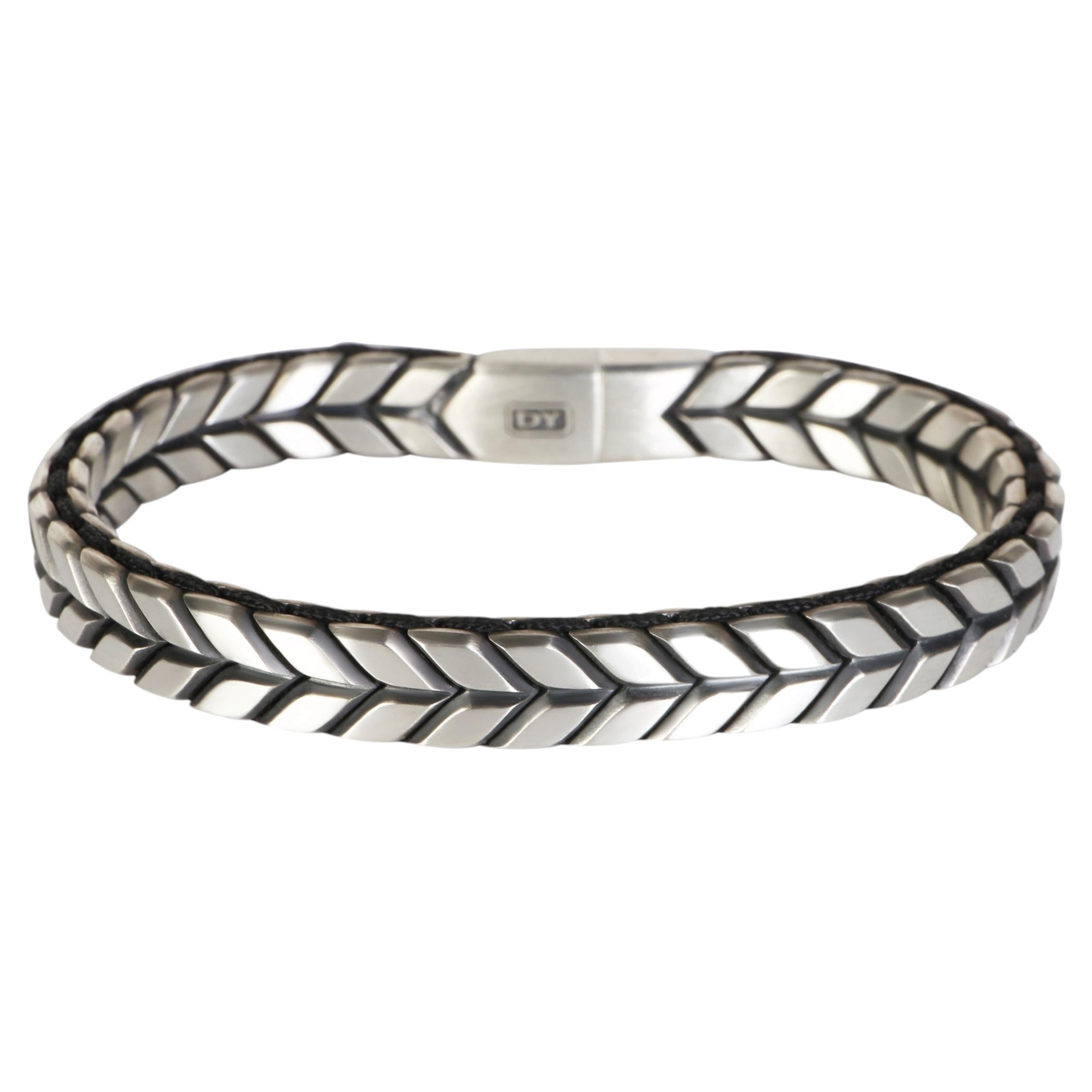 David Yurman Sterling Silver Curb Link Bracelet For Sale at 1stDibs