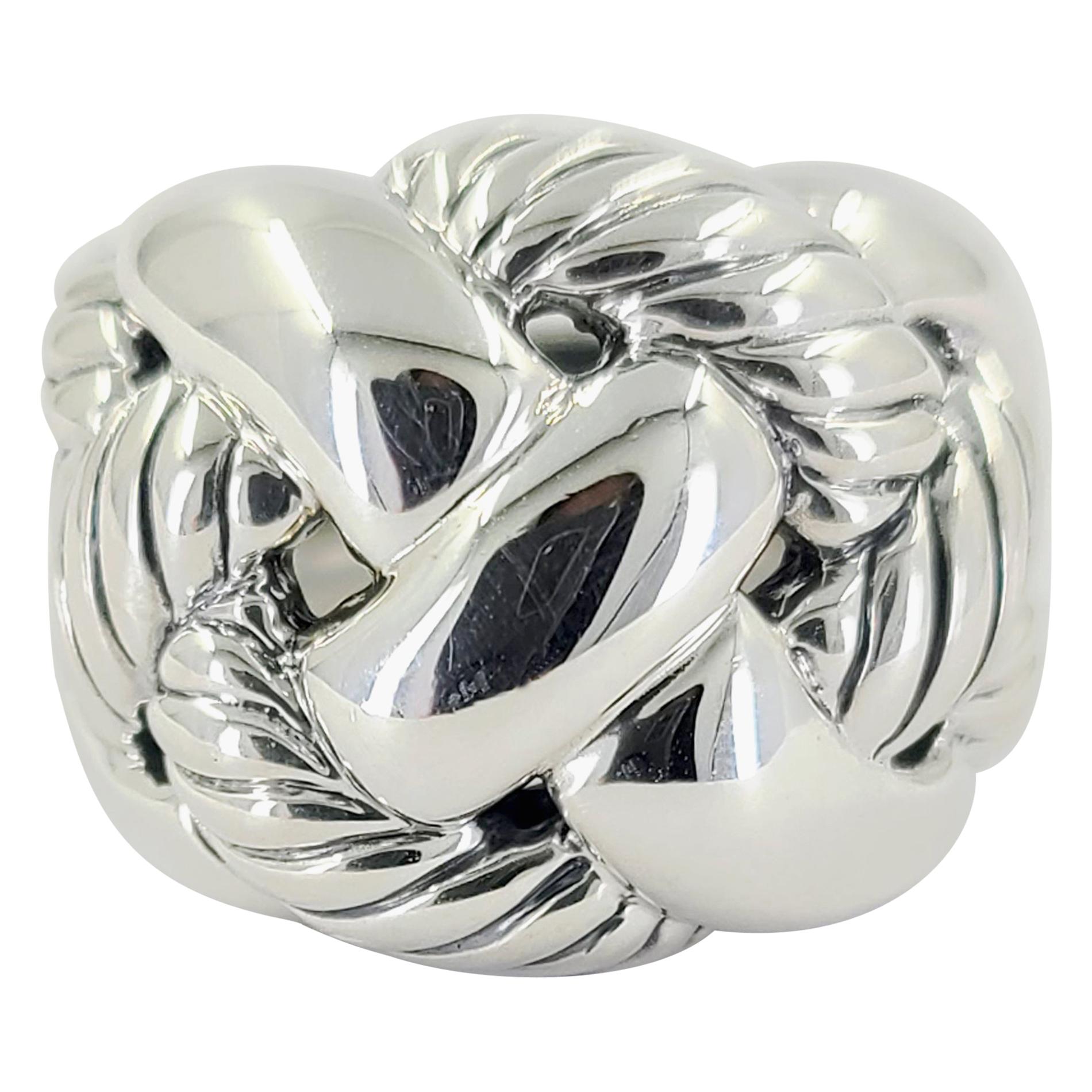David Yurman Sterling Silver Woven Dome Ring