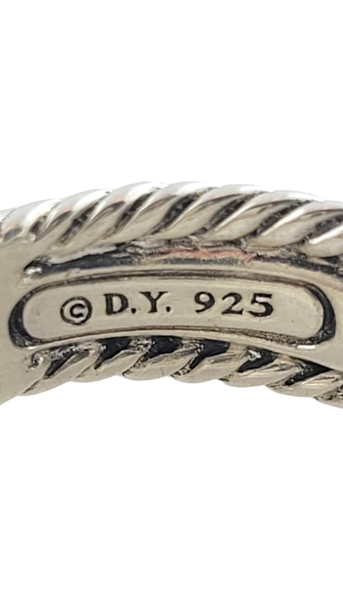 David Yurman Sterling Silver X Crossover Diamond Band Ring Size 6.75 #20866 For Sale 1