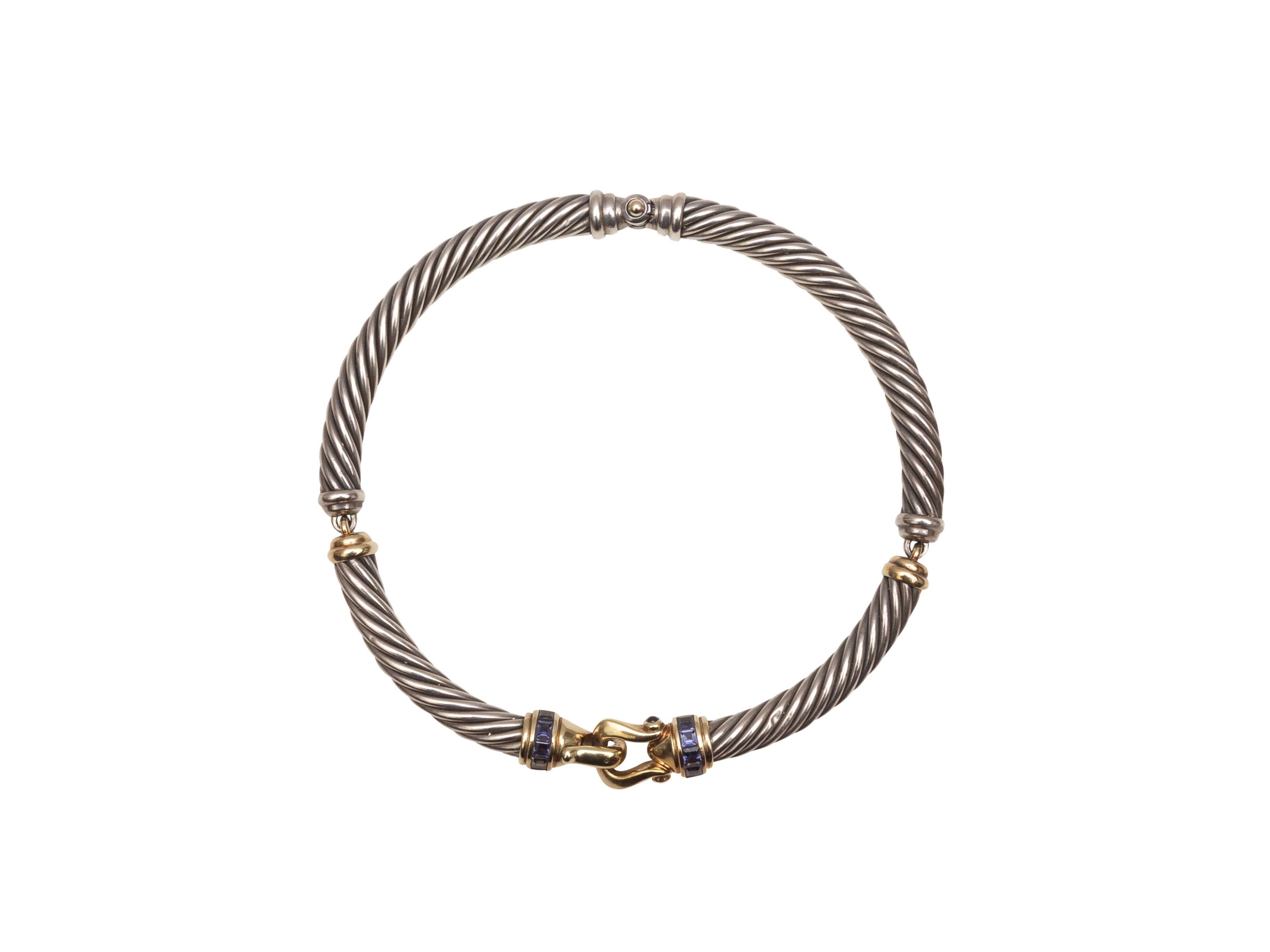 David Yurman Sterling Silver & Yellow Gold Choker 1