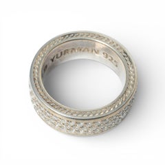 David Yurman Streamline 3 row Diamond Pave Band Ring