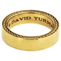Retro David Yurman Streamline Men's Band Ring in 18K Gold