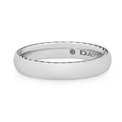 David Yurman Streamline Men's Wedding Band Ring 18K White Gold Size 7.25