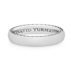 David Yurman Streamline Men's Wedding Band Ring 18K White Gold Size 7.25