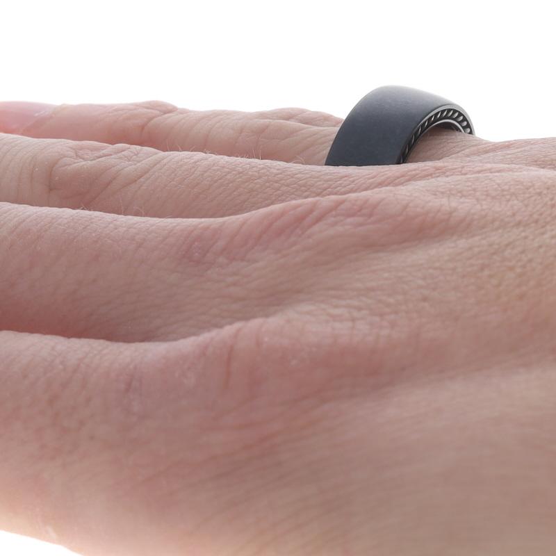 Uomo David Yurman Streamline - Anello in titanio Sterling 925 Taglia 8 in vendita