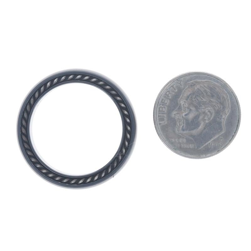 David Yurman Streamline - Anello in titanio Sterling 925 Taglia 8 in vendita 1