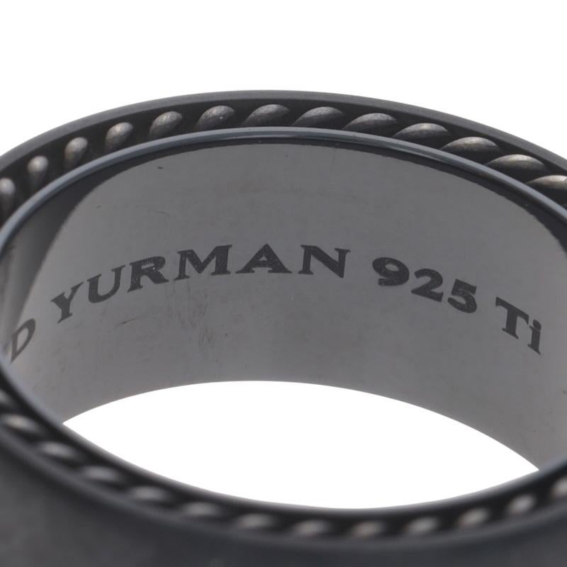 David Yurman Streamline - Anello in titanio Sterling 925 Taglia 8 in vendita 2