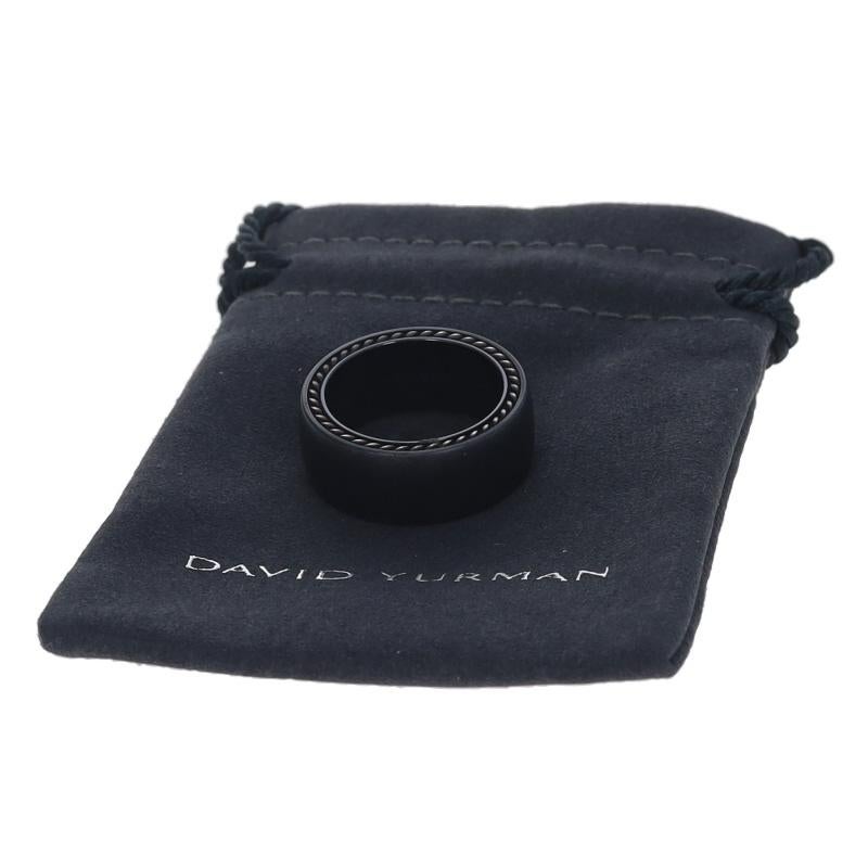 David Yurman Streamline - Anello in titanio Sterling 925 Taglia 8 in vendita 3