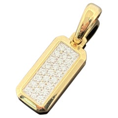 David Yurman Streamline Pave Diamond Pendentif 18k Yellow Goldes