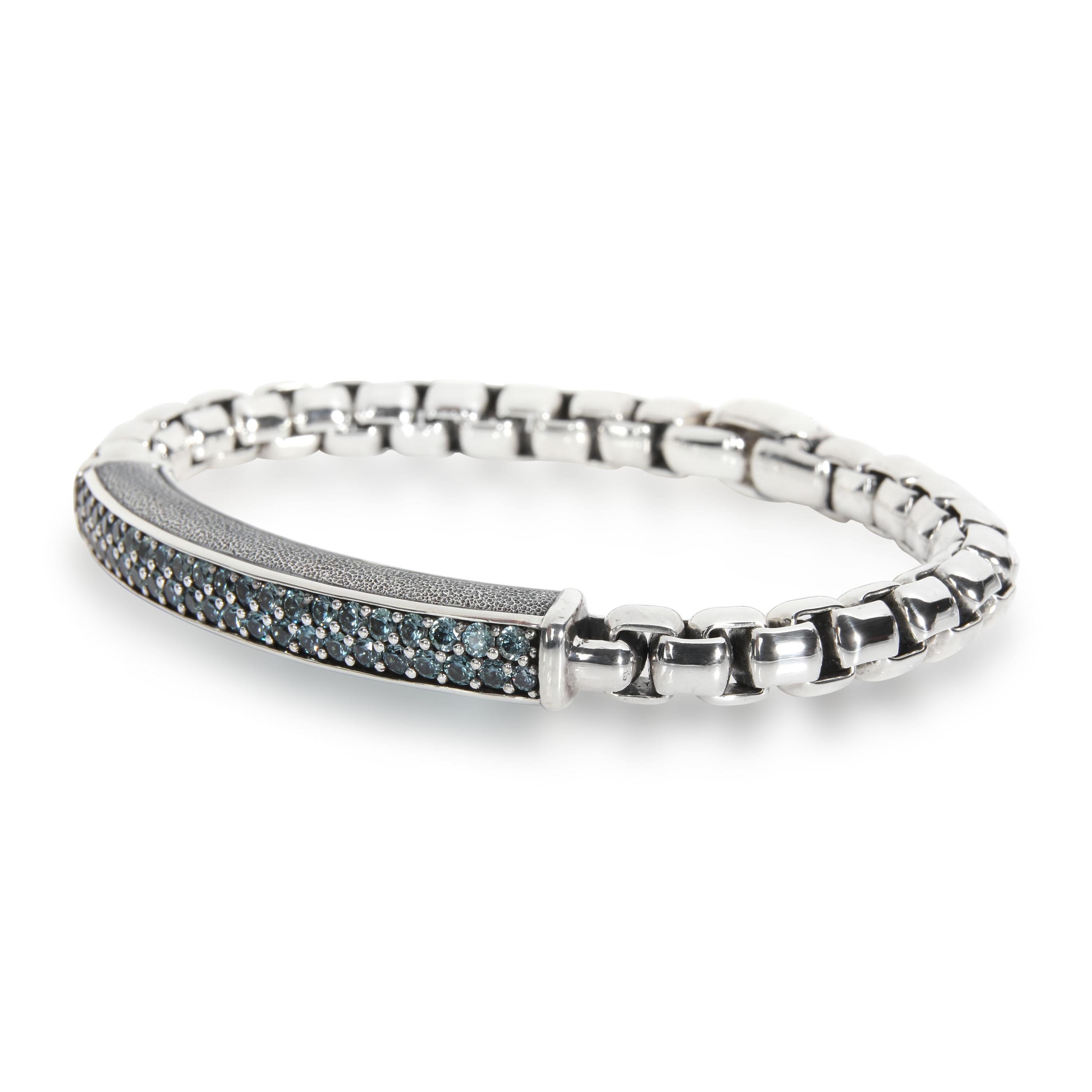 David Yurman Streamline Sapphire Bracelet in Sterling Silver In Excellent Condition In New York, NY