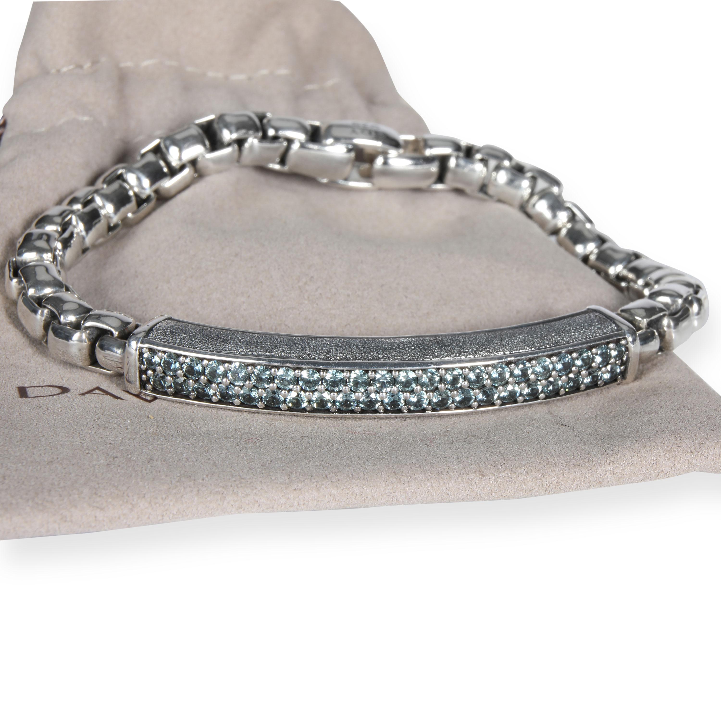 Men's David Yurman Streamline Sapphire Bracelet in Sterling Silver