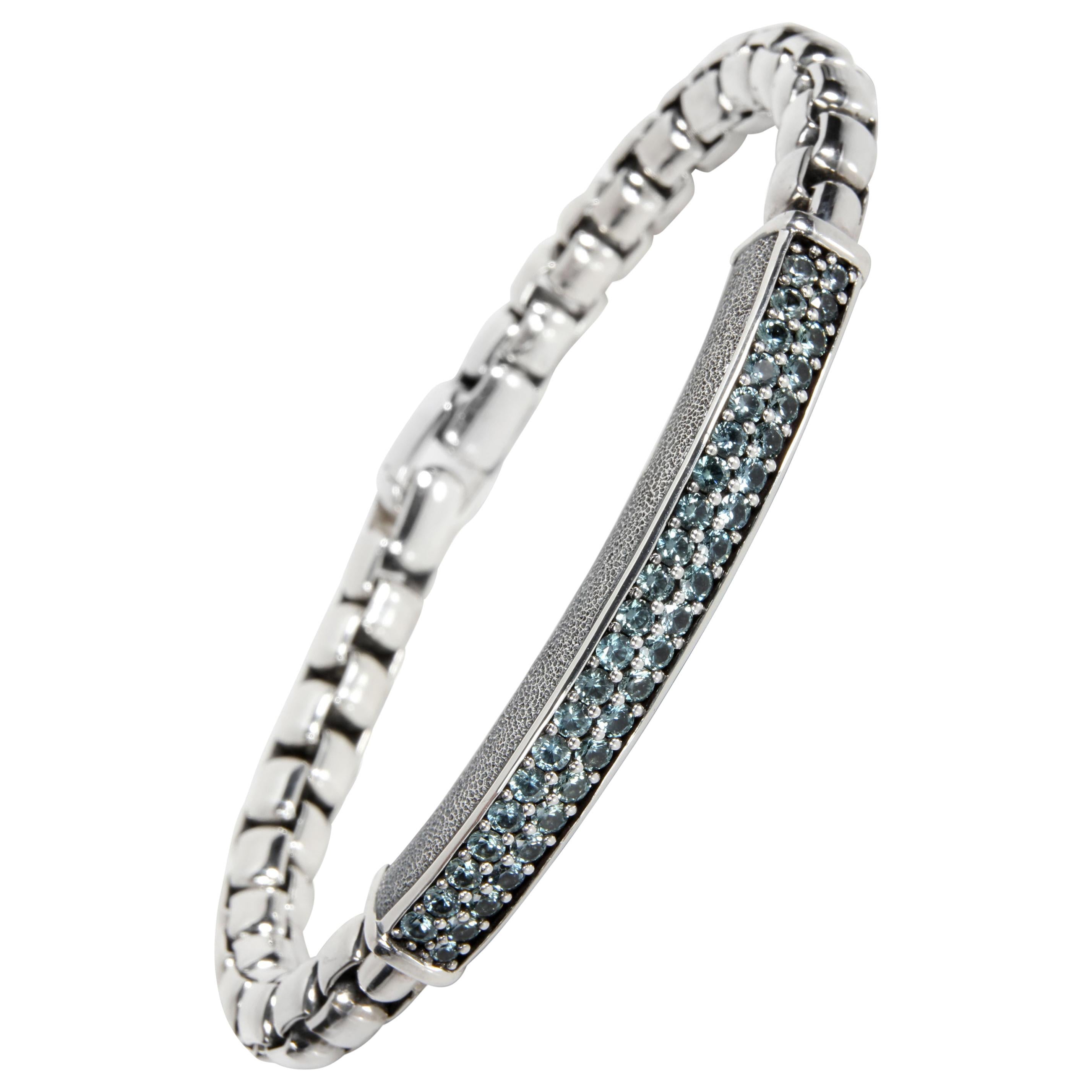 David Yurman Streamline Sapphire Bracelet in Sterling Silver