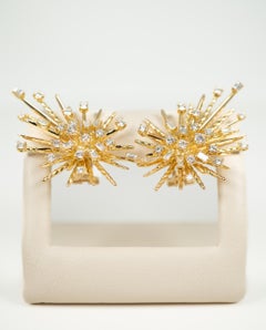 David Yurman Supernova Climber Yellow Gold Diamond Earrings