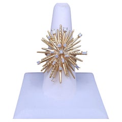 David Yurman Supernova Ring with Diamonds in 18K Yellow Gold