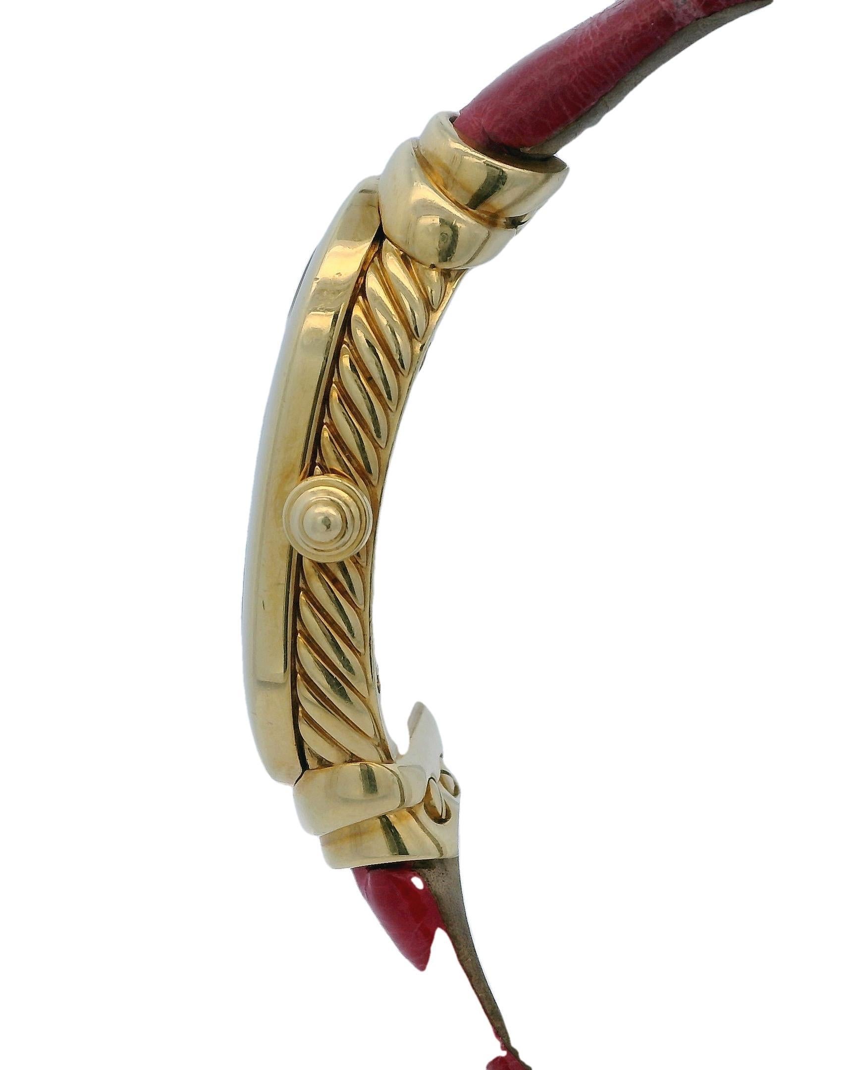 David Yurman T408-M88 Madison 18K Yellow Gold MOP Dial In Good Condition For Sale In Great Neck Plaza, NY