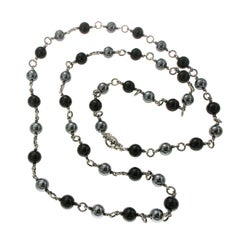 David Yurman Tahitian Pearl and Black Onyx Bijoux Necklace