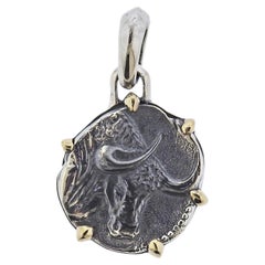 David Yurman Taurus Zodiac Amulet Gold Silver Pendant