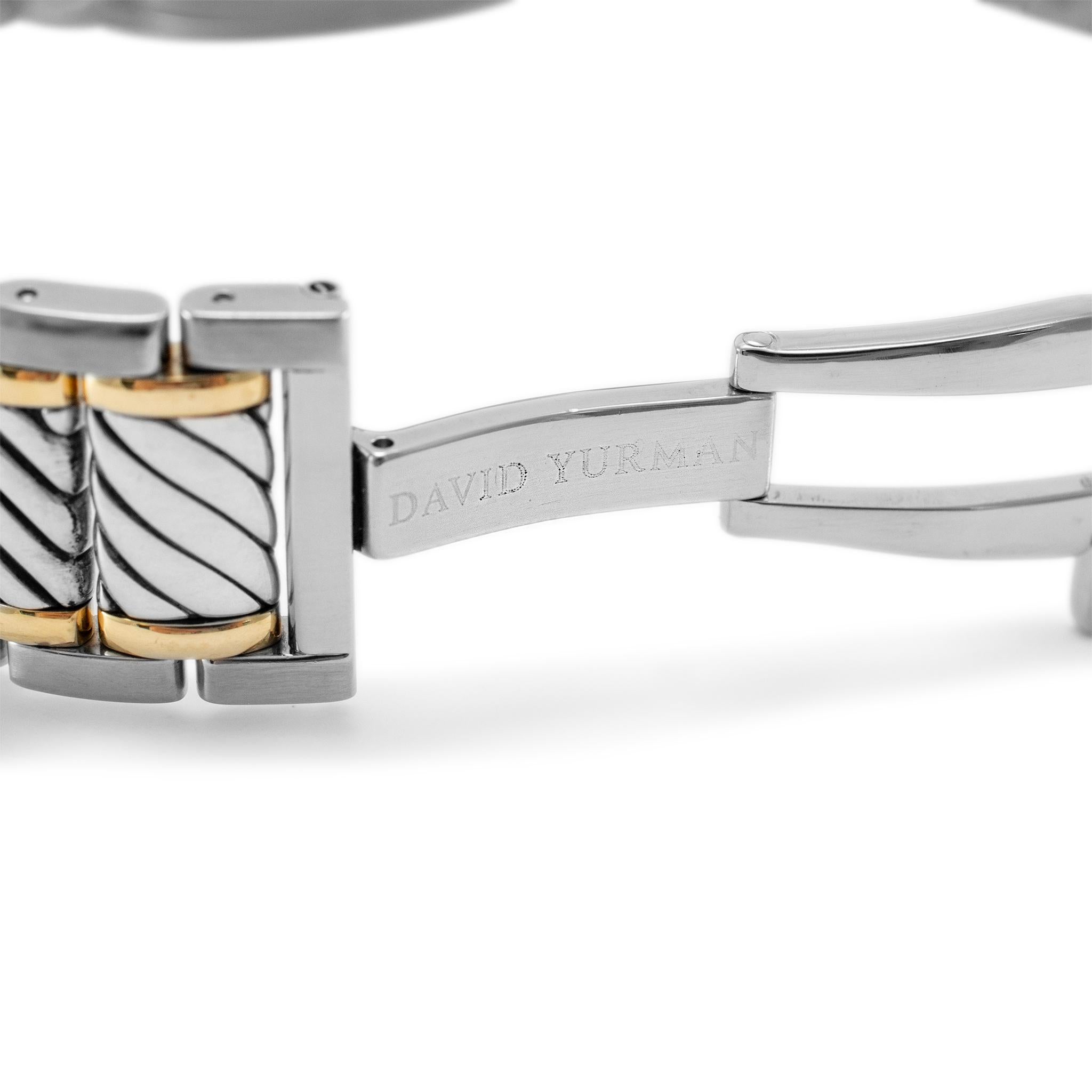 David Yurman Thoroughbred 36MM T301-LS8 Uhr aus 18 Karat Gelbgold und Edelstahl 1