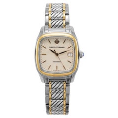 David Yurman Thoroughbred 36MM T301-LS8 Uhr aus 18 Karat Gelbgold und Edelstahl