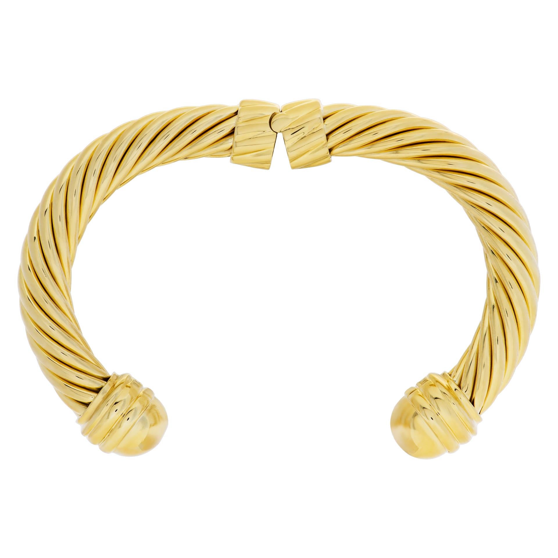 David Yurman Thoroughbred Cable Classics Bangle In Excellent Condition In Surfside, FL