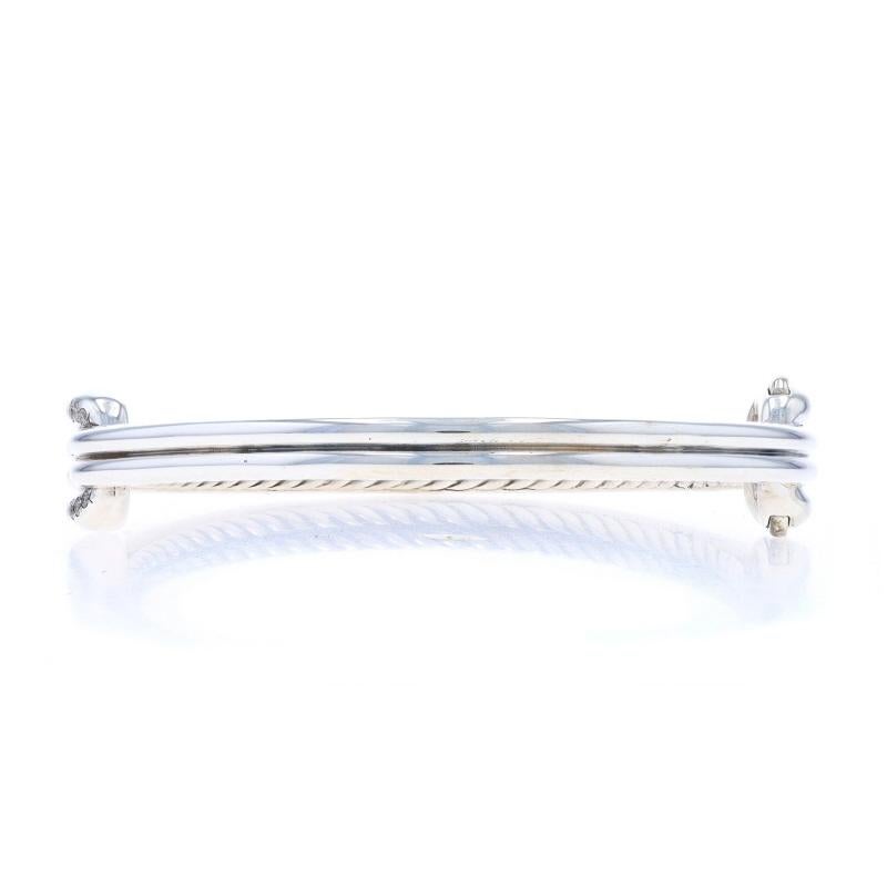 David Yurman Thoroughbred Center Link Diamond Bangle 6 1/4