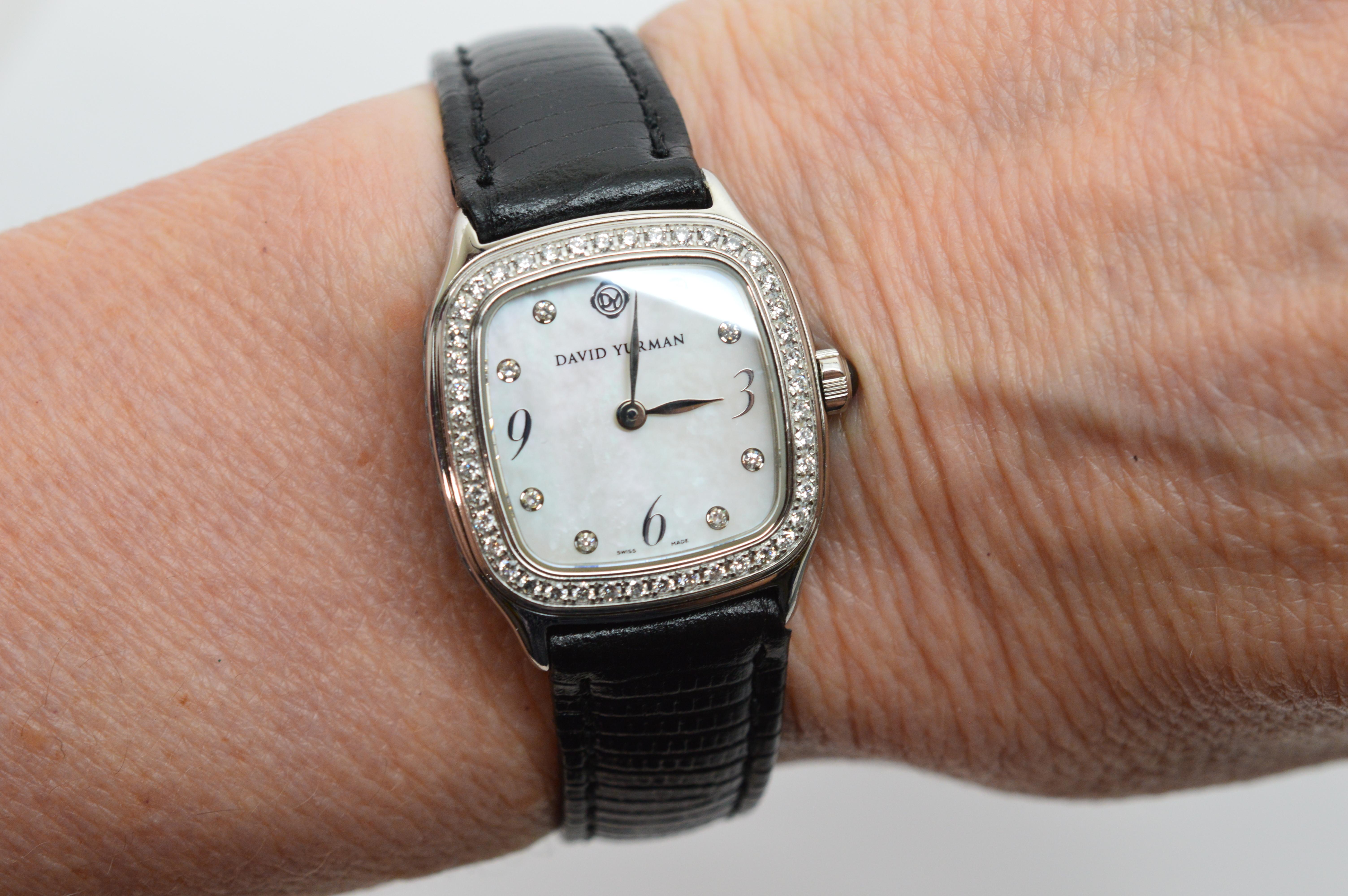 David Yurman Thoroughbred Collection Ladies Stainless Steel Diamond Wrist Watch 2