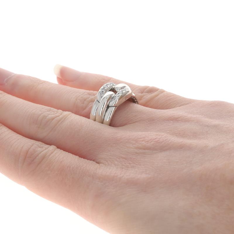 Women's David Yurman Thoroughbred Diamond Cushion Link Band Sterling 925 Rd .20ctw Band For Sale