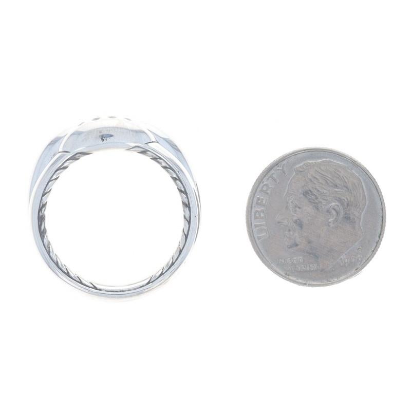 David Yurman Thoroughbred Diamond Cushion Link Band Sterling 925 Rd .20ctw Band For Sale 1