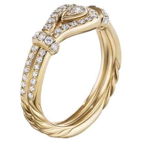 -18k Yellow Gold
-Diamonds:  0.44 total carat weight
-Ring, 4mm
-Ring size: 7.5
-Comes with David Yurman box
Retail: $3300