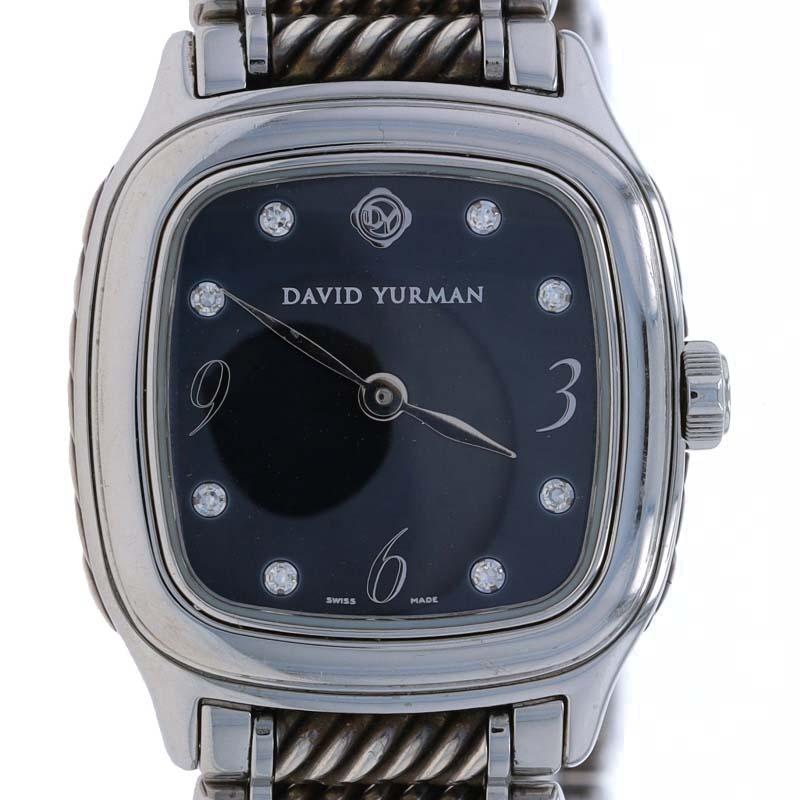 Marke: David Yurman
Modell: Thoroughbred
Modellnummer: T304-XSST
Uhrwerk: Quarz
Anzahl der Juwelen: 7
Garantie: Ein Jahr
Uhrwerk-Hersteller: Schweiz
Zifferblattfarbe: Schwarzes Perlmutt & Diamanten

Metallgehalt: Sterling Silber

Informationen zu