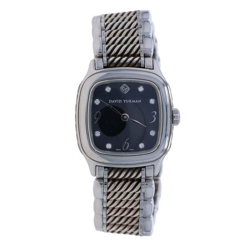 David Yurman Thoroughbred MOP Diamant Damenuhr T304-XSST Sterling925 1YrWnty (Einfacher Schliff)