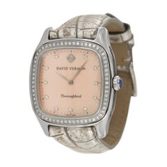 Used David Yurman Thoroughbred Mother of Pearl Diamond Dial Watch T303-SST