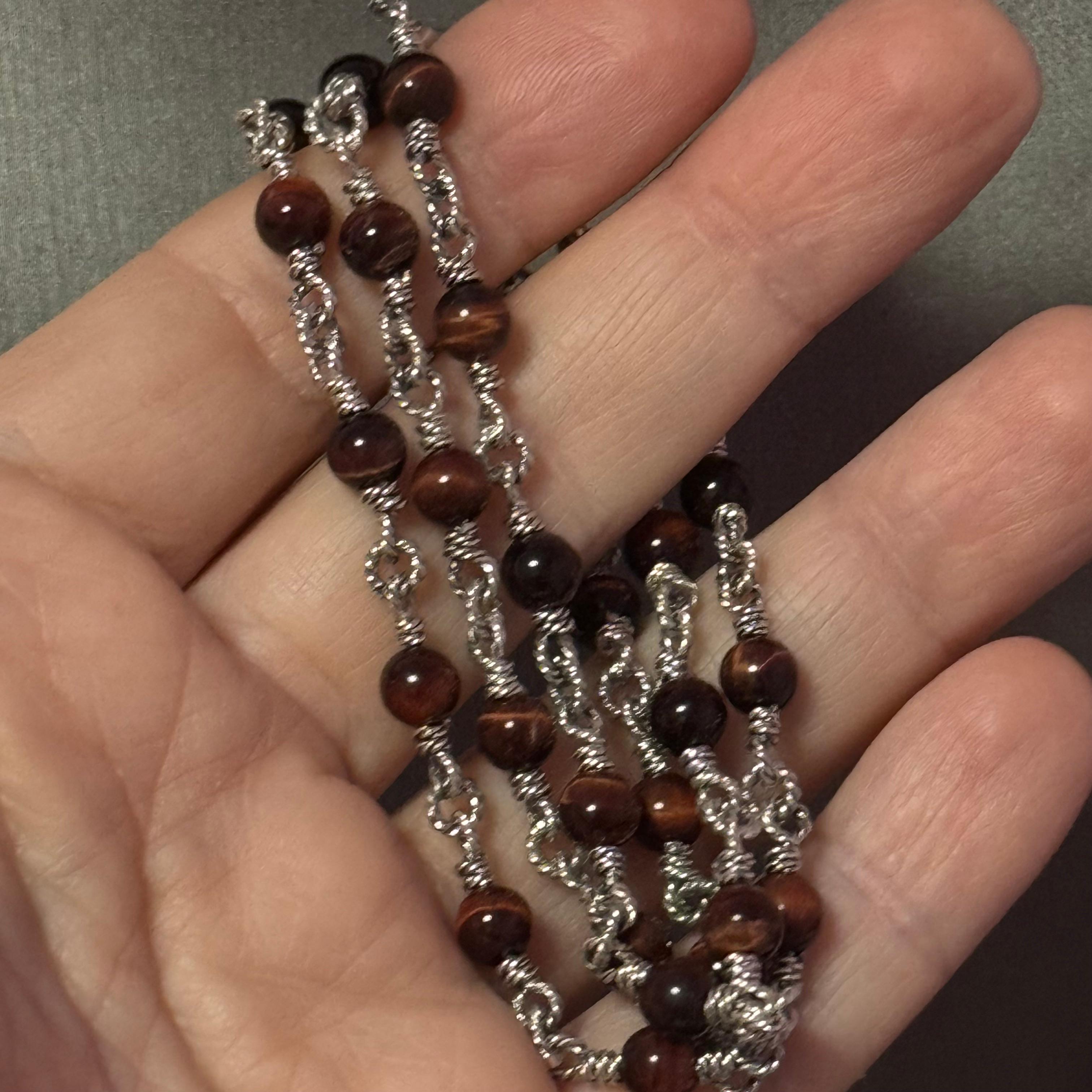David Yurman Tiger Eye Necklace 24