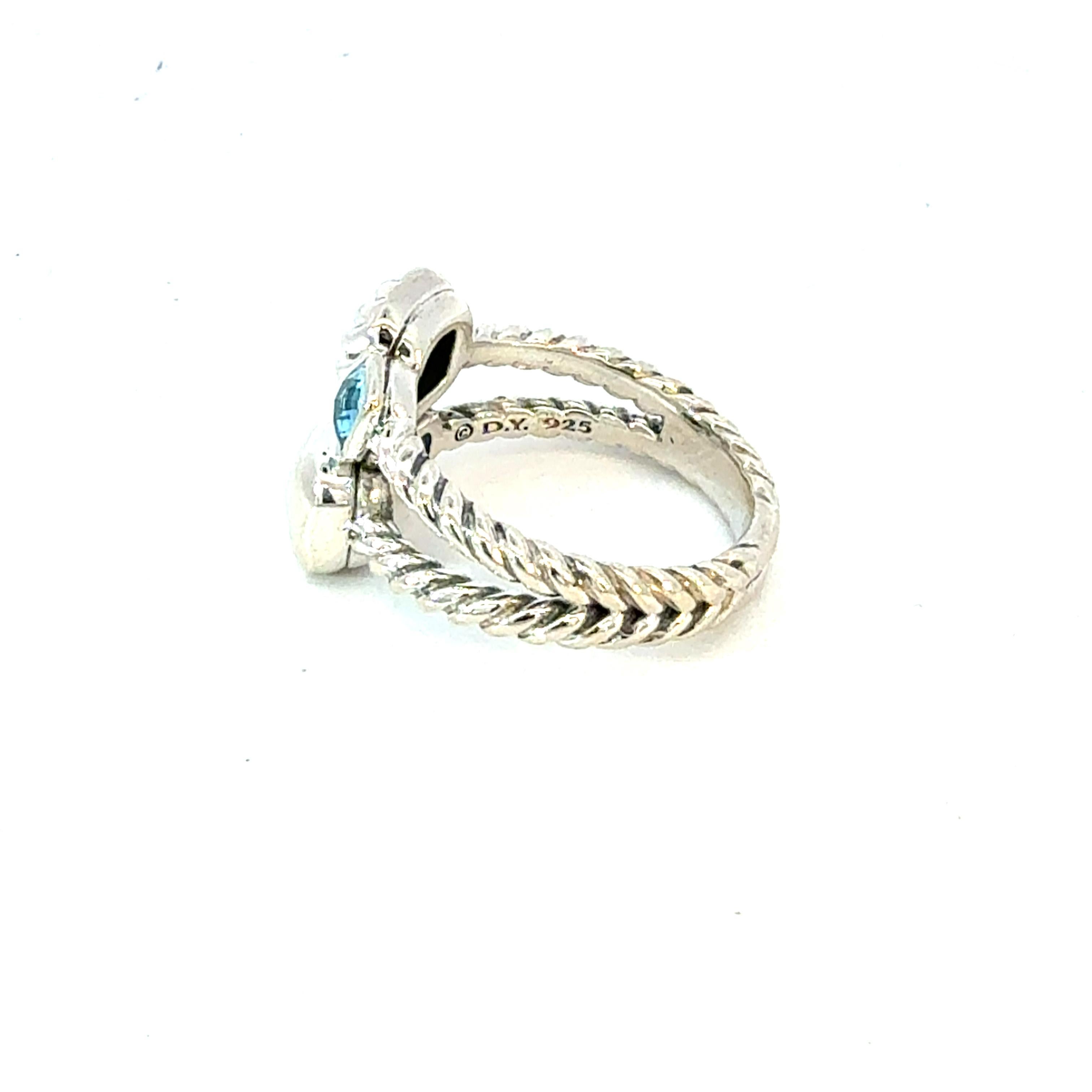 David Yurman Topaz Bumblebee Ring Size 6 Sterling Silver Estate 1