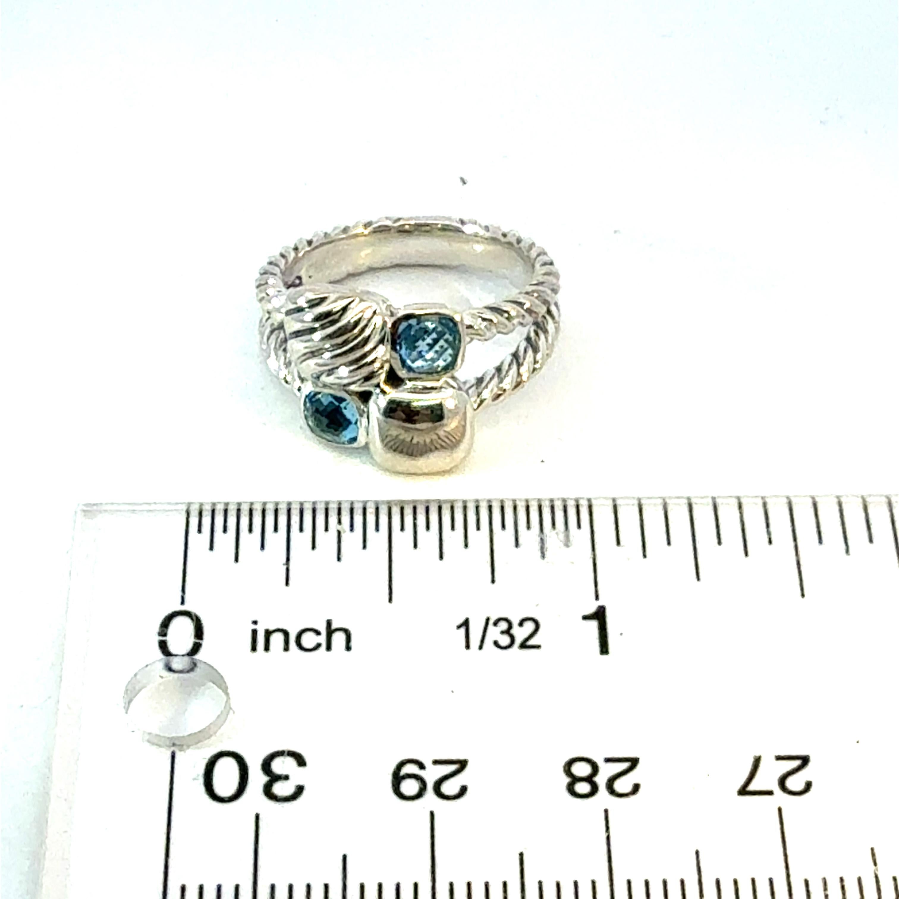 David Yurman Topaz Bumblebee Ring Size 6 Sterling Silver Estate 2